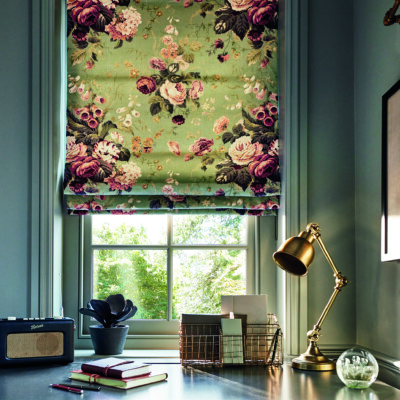 Manufaktur  Gardinenatelier Vorhänge  modern Landhaus mit Blumenmuster_Sanderson